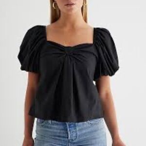 Express Sweetheart Neckline Tie Back Babydoll Top NWOT